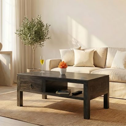 sheesham wood coffee table with storage