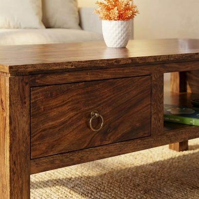 sheesham wood coffee table with storage