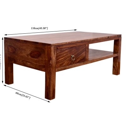 sheesham wood coffee table with storage