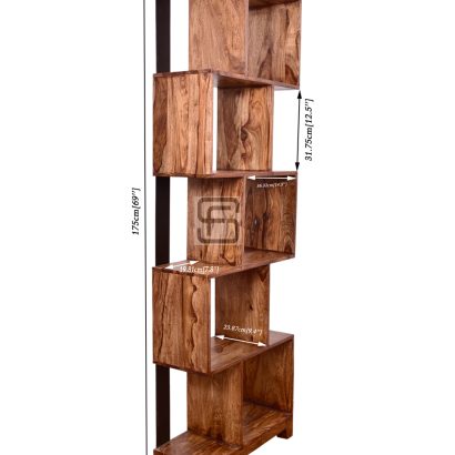 solid wood bookshelf unit for living room