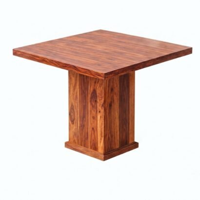 Solid wood square dining table set with four chairs