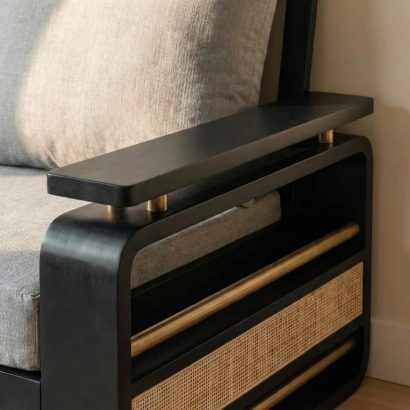 Solid Sheesham wood L shape Sofa Set