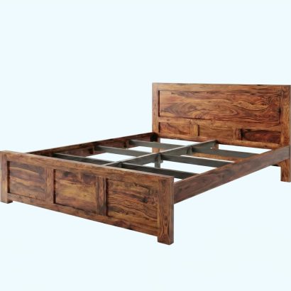 Solid Wood Royal Panel Bed King Size for modern bedroom