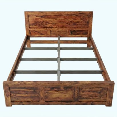 Solid Wood Royal Panel Bed King Size for modern bedroom