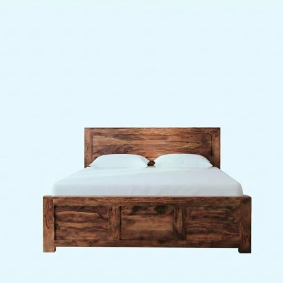 Solid Wood Royal Panel Bed King Size for modern bedroom