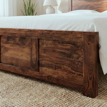 Solid Wood Royal Panel Bed King Size for modern bedroom