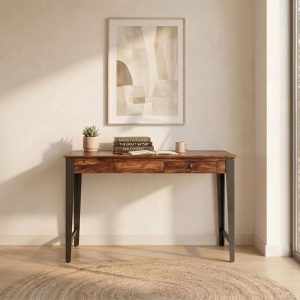 modern wooden writing desk with drawer solid wood study table for home office