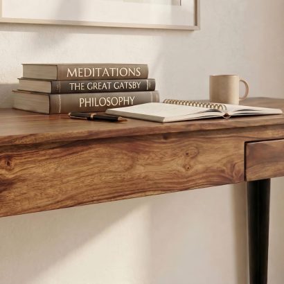 modern wooden writing desk with drawer solid wood study table for home office