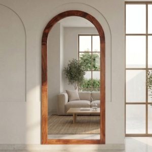 premium wood frame wall mirror decorative design