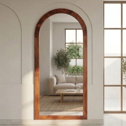 premium wood frame wall mirror decorative design