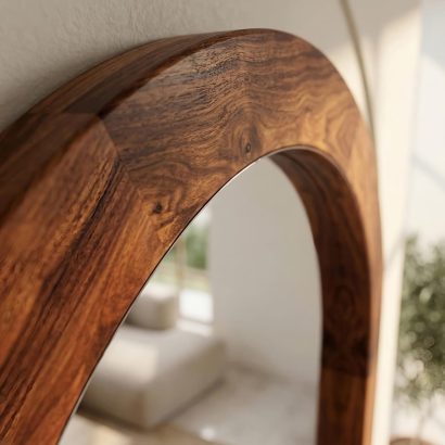 modern minimalist wooden mirror for bedroom