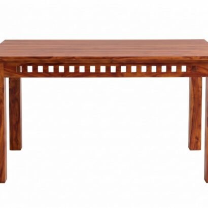 4 Seater Wooden Dining table set with beige cushioned chairs